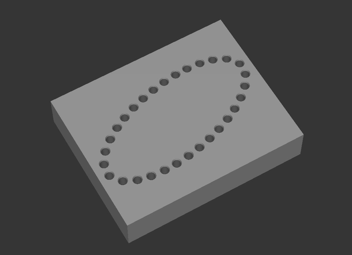 Motif de points en ellipse