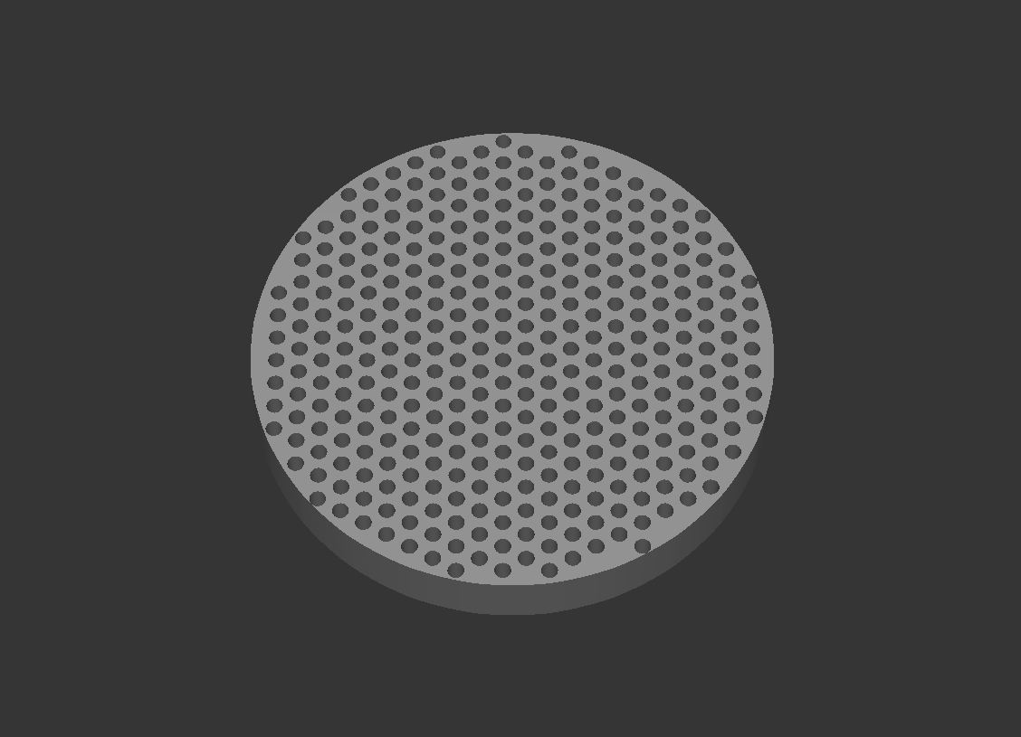 Motif de points en lignes sur une surface circulaire