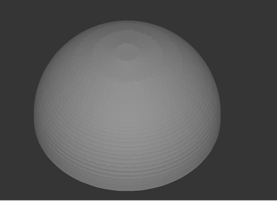 Hémisphère extérieur comme trajectoire hélicoïdale avec une fraise boule