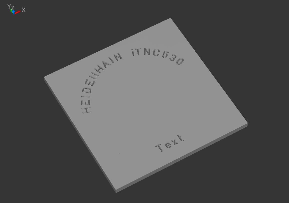 Gravure en cercle et en ligne droite avec programmation de texte comme paramètre string
