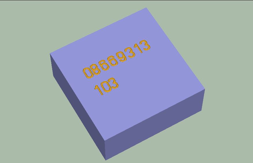 Gravure d'un numéro d'OF avec comptage croissant
